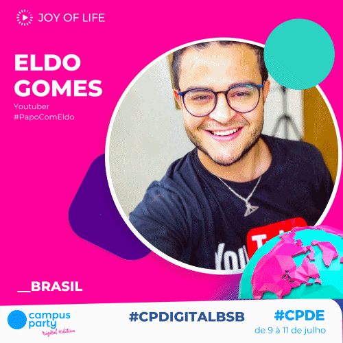 Neste sábado, youtuber Eldo Gomes faz palestra ao vivo na Campus Party Brasil