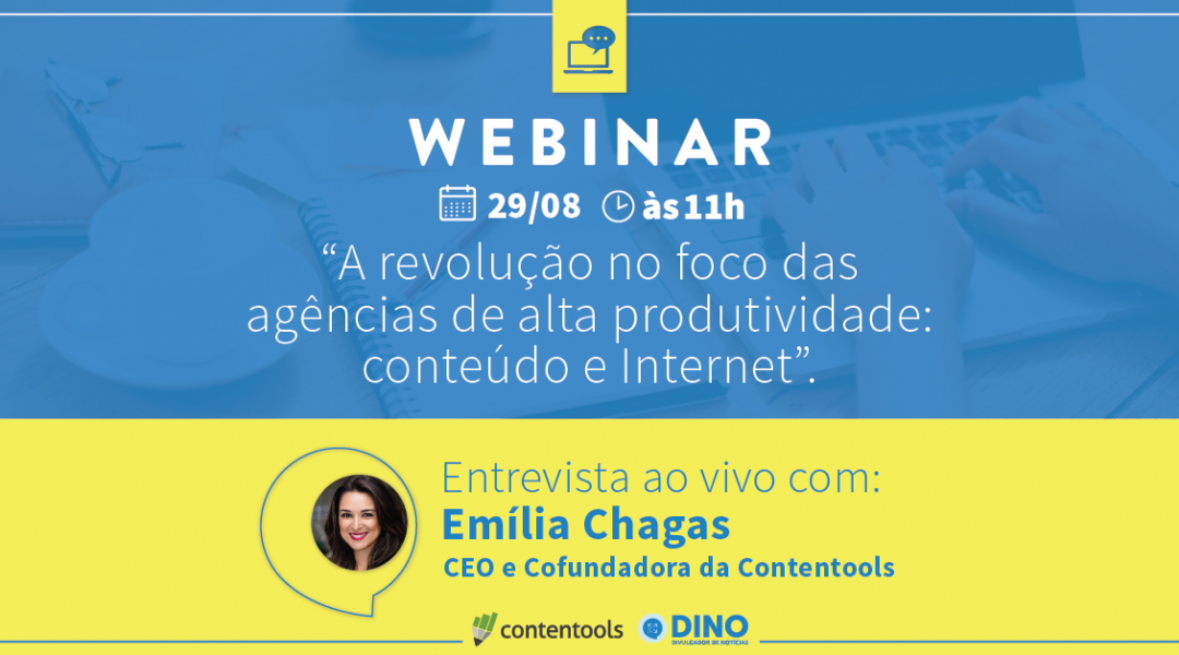 [Evento Gratuito] Bate-papo com Emília Chagas, CEO da Contentools